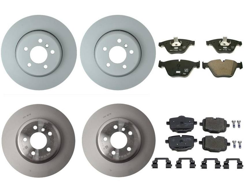 BMW Brake Kit - Pads and Rotors Front &  Rear (348mm/345mm)